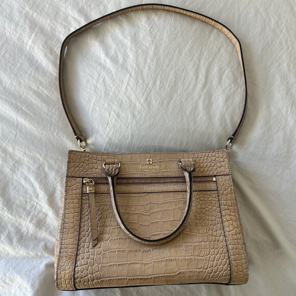 Kate Spade Croc-Embossed Satchel - Picture 2 of 7